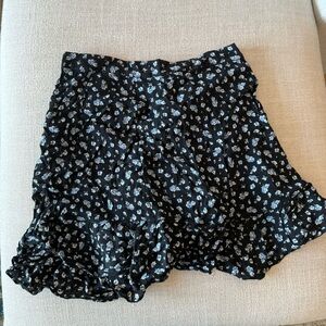 Madewell Blue & White Floral Mini Skirt